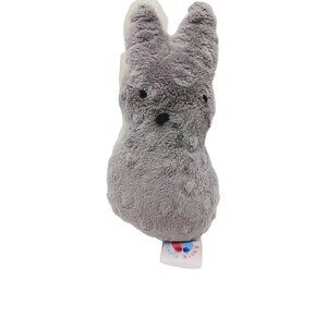 Simply Minky Plush Grey Bunny Rabbit Stuffed 7" Dots Easter